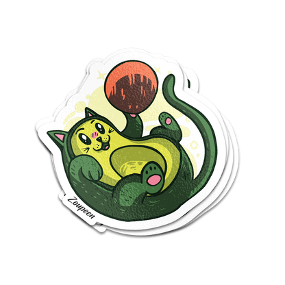 Avocado Cat Sticker