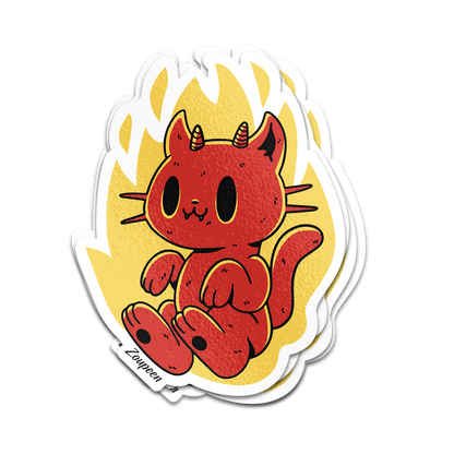 Baby Devil Cat Sticker