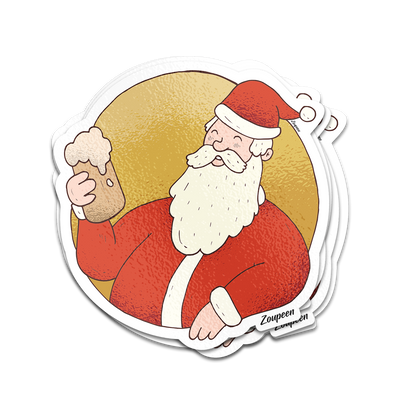 Cheers Santa Sticker