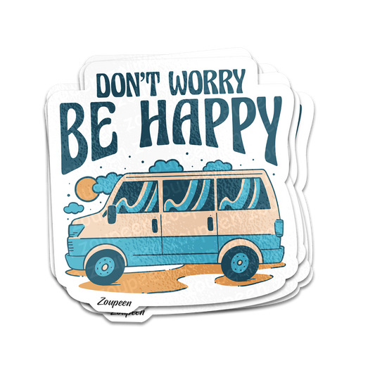 Be Happy Van Sticker