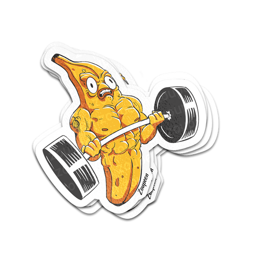 Bodybuilder Banana Sticker