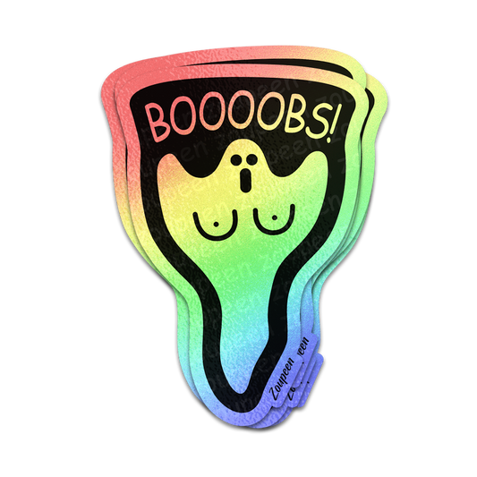 Boooobs Ghost Sticker