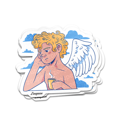 Bored Angel Sticker