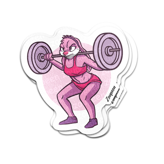 Fitness Bunny Sticker