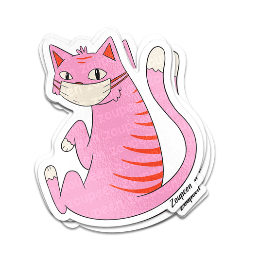 Masked Cat Sticker