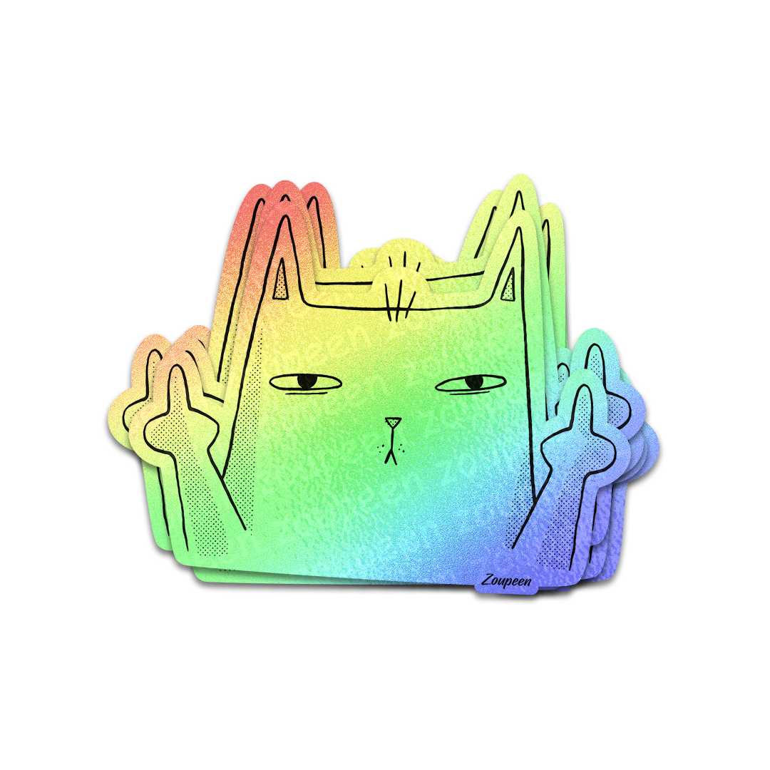 Flippin' Feline Sticker