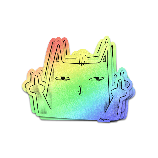 Flippin' Feline Sticker