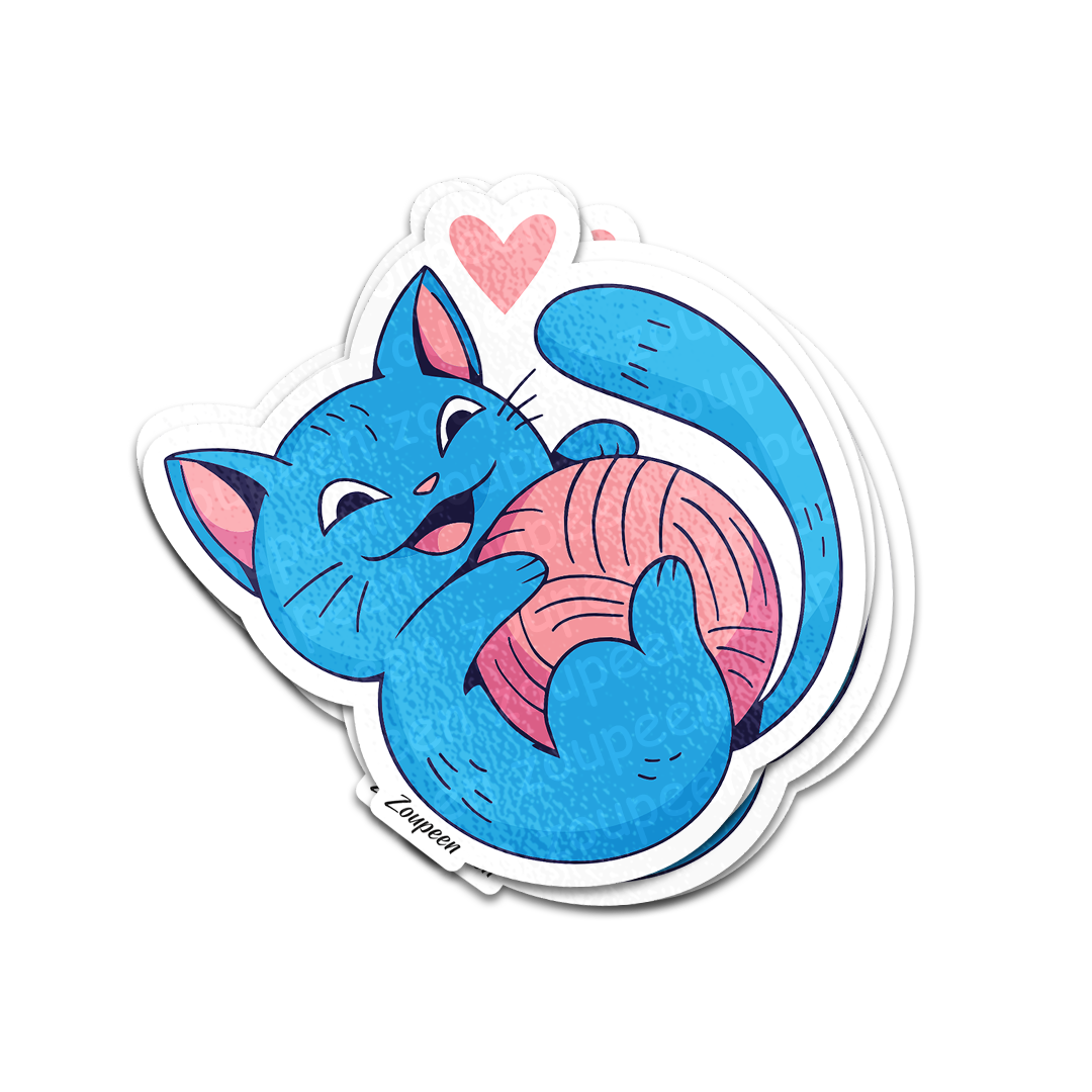 Yarn-Lovin' Cat Sticker