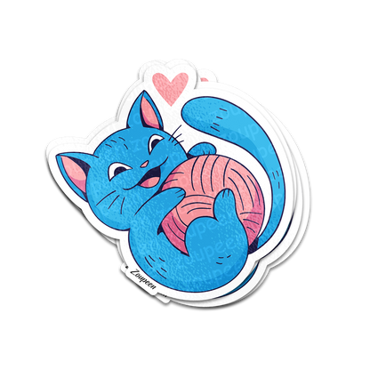 Yarn-Lovin' Cat Sticker