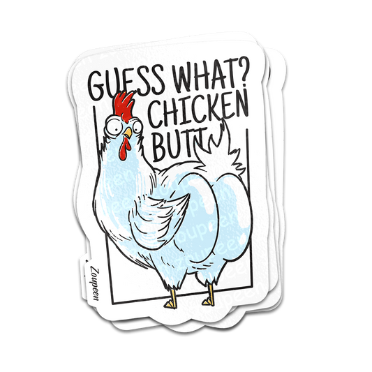 Chicken Butt Sticker