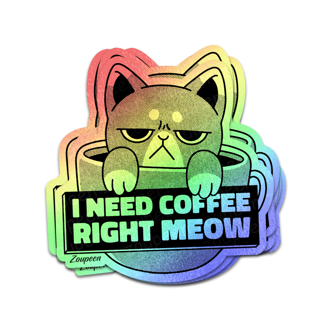 Coffee Cat Sticker