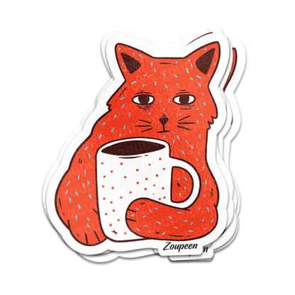 Morning Brew Cat Sticker