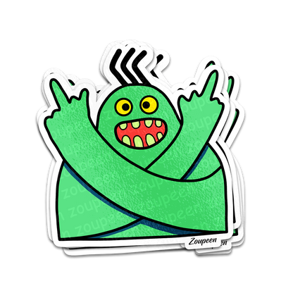 Don't Care Monster Sticker