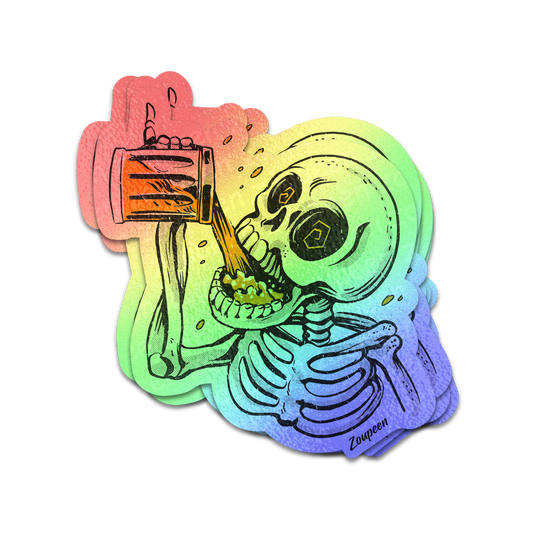 Tipsy Skeleton Sticker