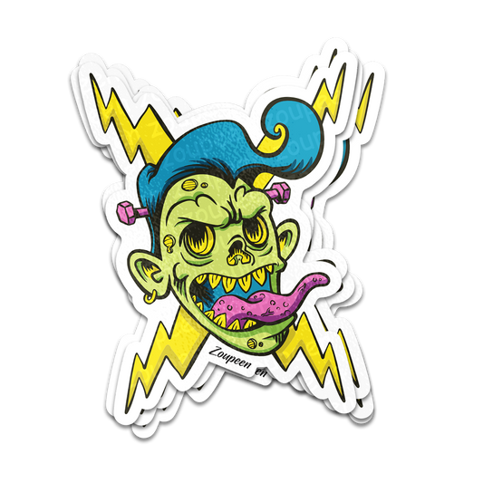 Electric Zombie Frenzy Sticker