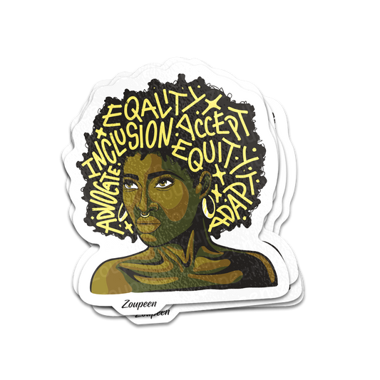 Equality Advocate Afro Sticker