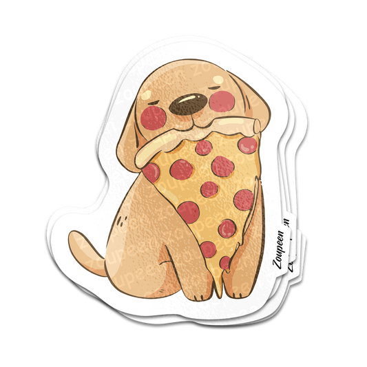 Pizza Pup Delight Sticker