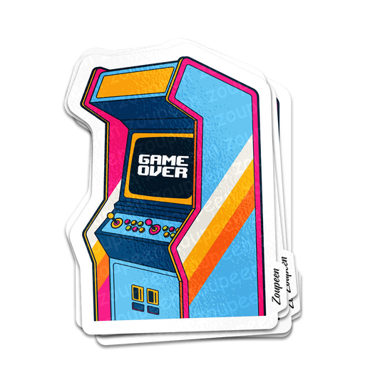 Retro Game Over Sticker