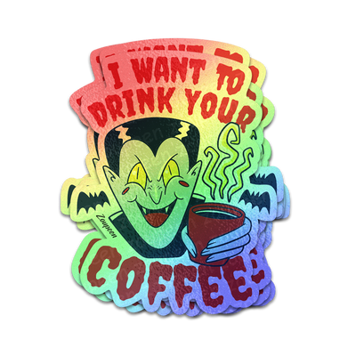 Coffee Vampire Sticker