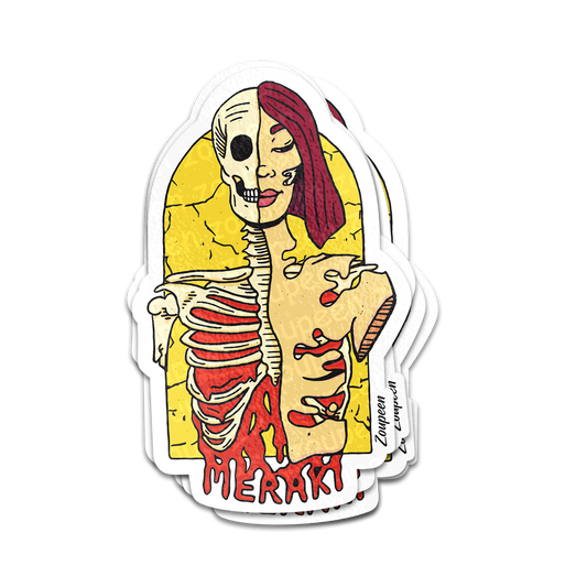 Meraki Skeleton Art Sticker