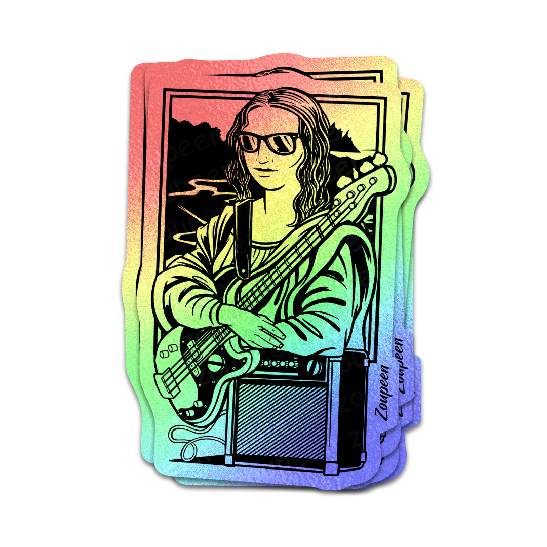 Mona Lisa Rock Sticker