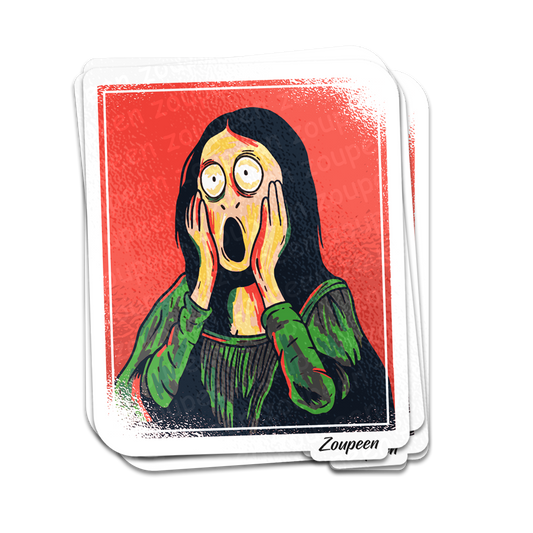 Mona Lisa Scream Sticker