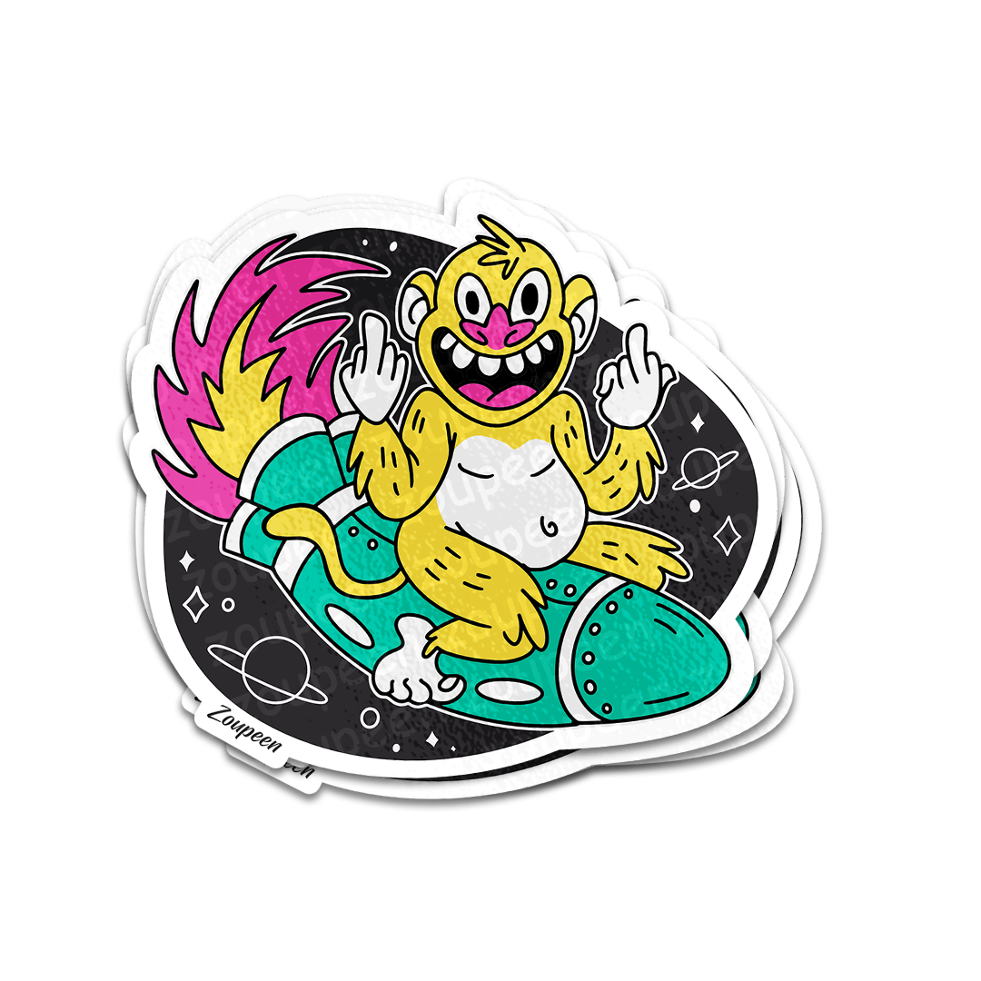 Space Monkey Sticker