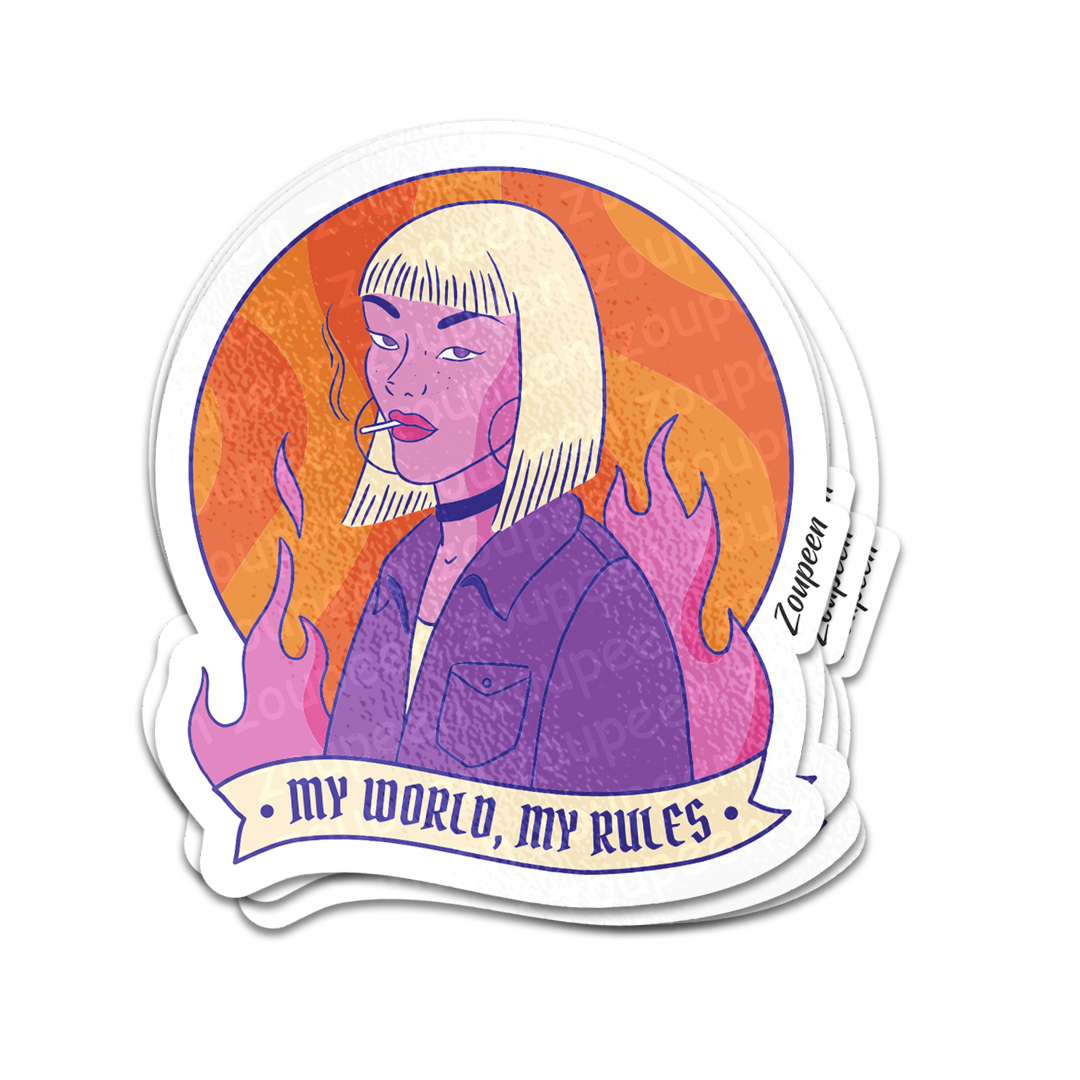 My World, My Rules Sticker