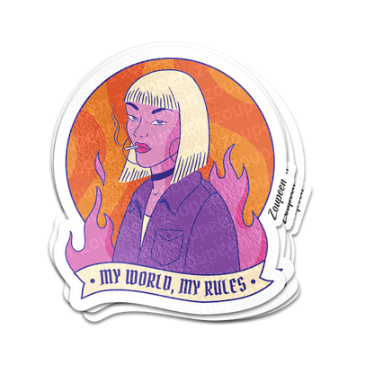 My World, My Rules Sticker