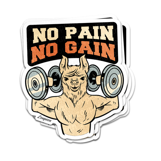 No Pain No Gain Sticker