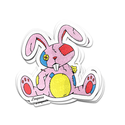 Patchwork Bunny Sticker