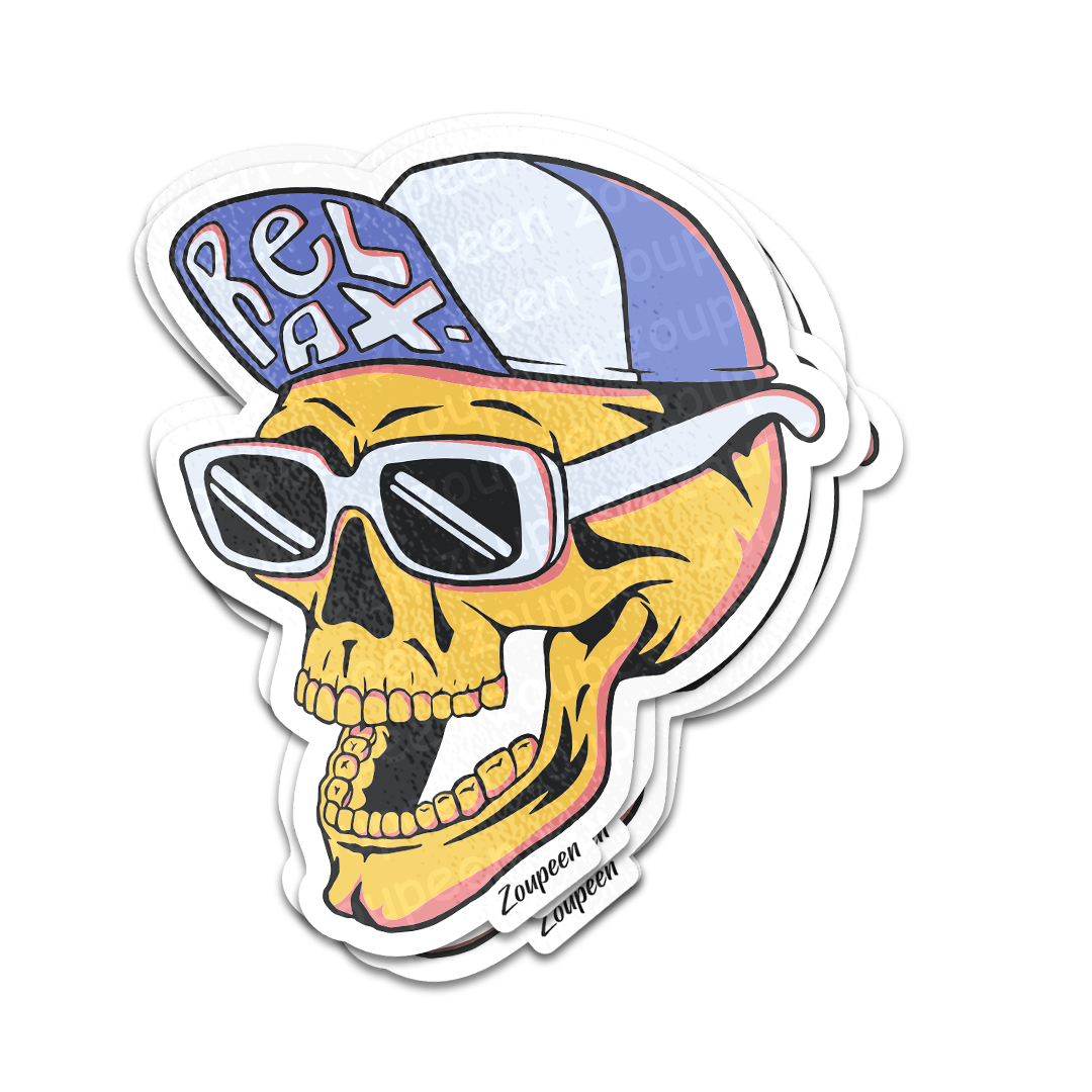 Chill Skull Sticker