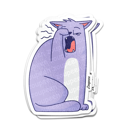 Sleepy Cat Sticker