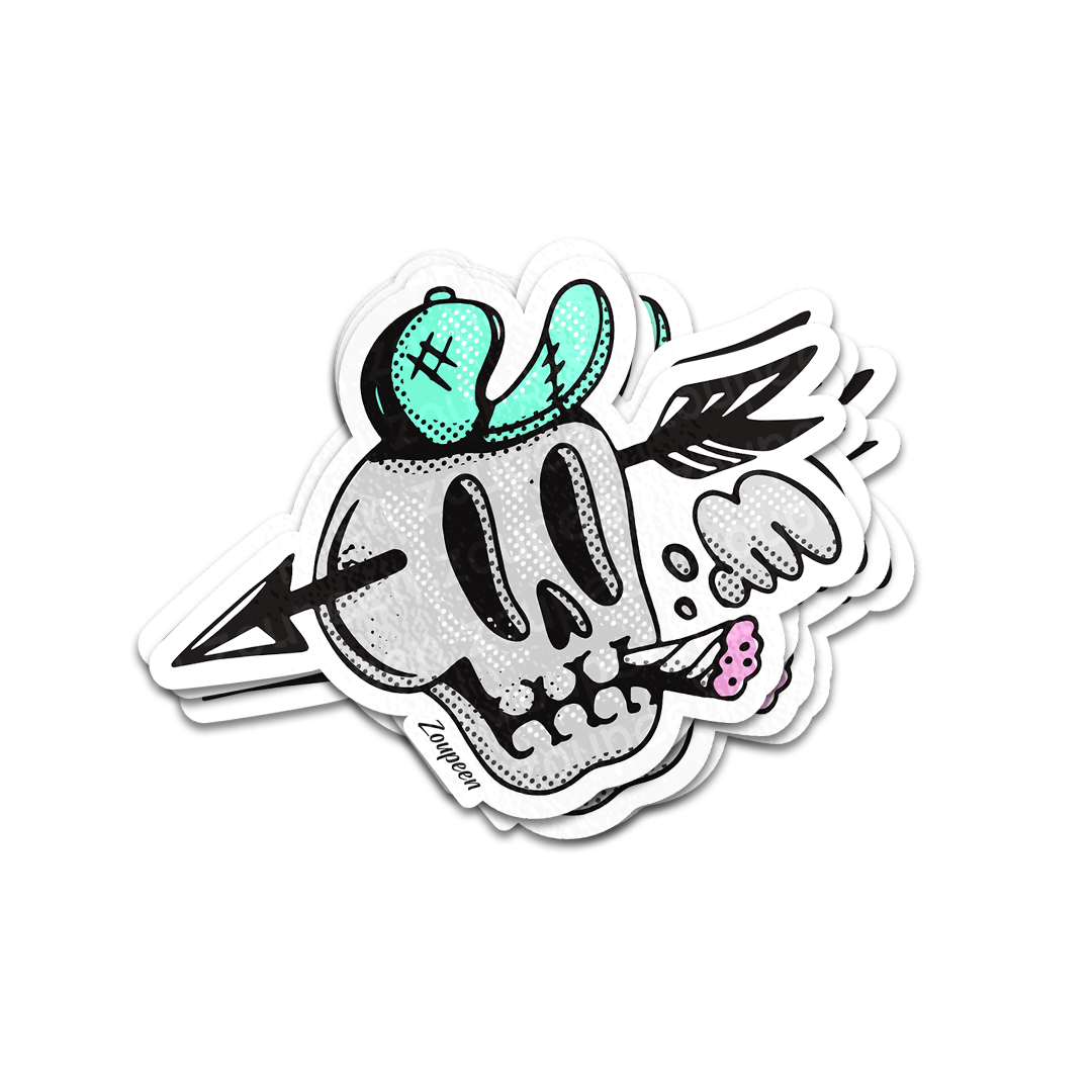 Rebel Skull Sticker