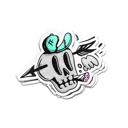 Rebel Skull Sticker