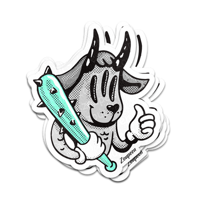 Thumbs Up Demon Dog Sticker