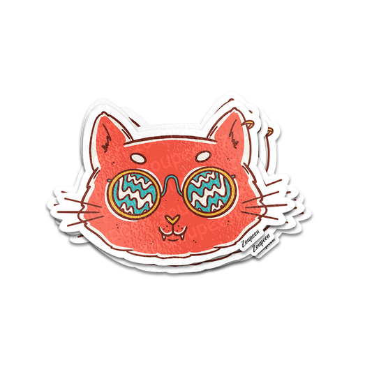 Trippy Cat Sticker