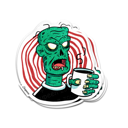 Zombie Coffee Crave Sticker